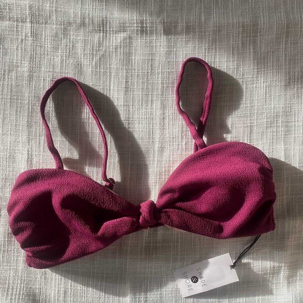 Shade & Shore burgundy bikini top